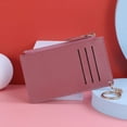 thumbnail image 1 of Cartera con llavero para mujer, bolsillo frontal delgado, minimalista, con bloqueo RFID, tarjeta de crédito, monedero, monedero, 1 of 1