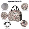 thumbnail image 4 of Insulated Lunch Bag for Women, Floral Print Oxford Fabric Lunch Box, Leakproof Thermal Cooler Tote for Work, School & Picnic, Animal Leopard Print, 4 of 5