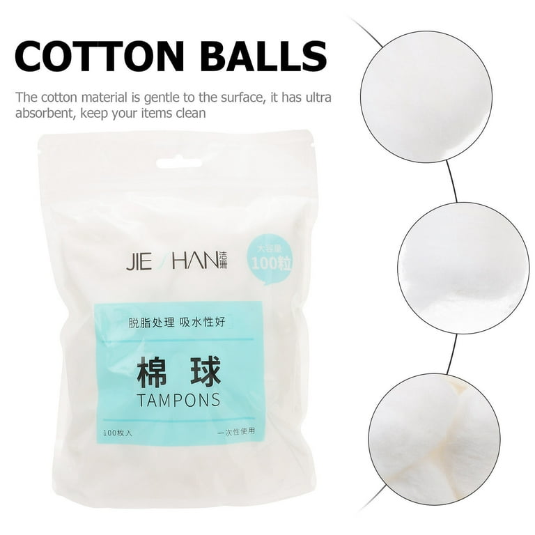 Dynarex Cotton Balls, Non-Sterile and Large Sized, Latex-Free and  Absorbent, For Skin Cleansing, Crafts, & as Makeup Remover