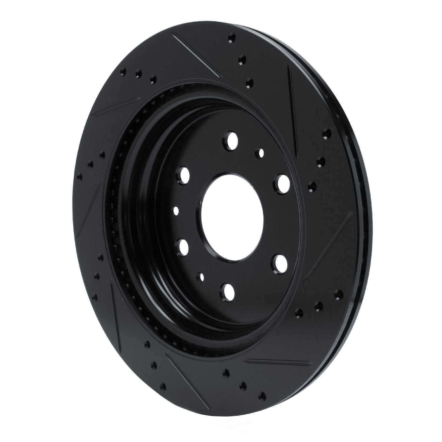 Dynamic Friction Company 633-47081L DFC Brake Rotor - Drilled And Slotted - Black