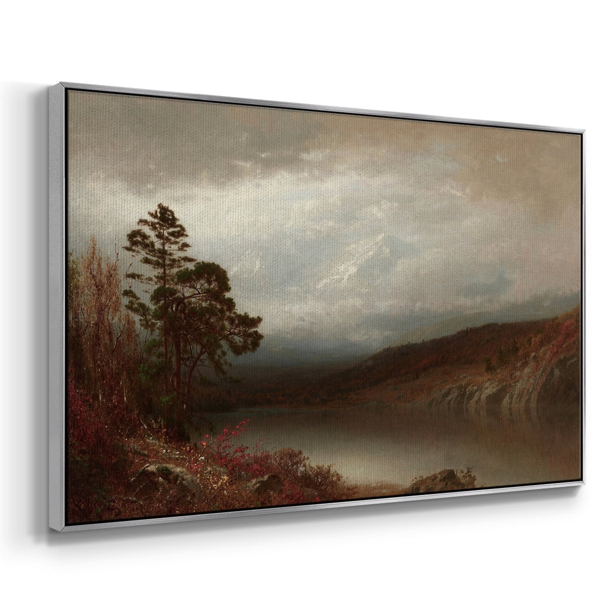 Vintage Landscape-CCCXVIII By Wexford Home Framed in Silver Wood Gallery Wrapped Canvas 25 in. x 37 in.