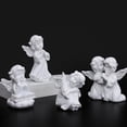 thumbnail image 5 of Escultura de resina con forma de corazón de niña, joyería de ángel de hadas de flores blancas puras, decoración pequeña de escritorio para niña linda, 5 of 5