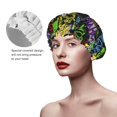 thumbnail image 3 of KLL Game Joysticks Pattern Shower Cap & Bath Cap for Women,Reversible Oversized Waterproof Shower Caps for all Hair Lengths,Elastic Reusable Bathing Hair Cap, 3 of 7