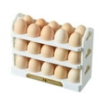 thumbnail image 5 of MesaSe Egg Container for Refrigerator 3-Tier Holder Rack with Handle & Flipping Tier Time Marker 30 Counts, 5 of 5