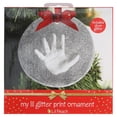 thumbnail image 5 of Lil Peach Baby's Print Handprint or Footprint Glitter Personalized Holiday Keepsake Ornament Kit, Silver, 5 of 9