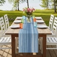 thumbnail image 4 of Table Runners 72 Inches Long Dress Scarves, Blue Farmhouse Kitchen/Dining Table Runner, Coffee Tablerunners, Vintage Modern Abstract Art Ombre 14x72 Inch, 4 of 9
