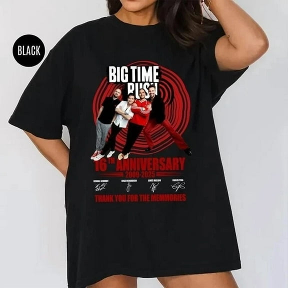 Big Time Of Rush BTR Tour 2025 In Real Life Concert T-Shirt