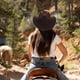 thumbnail image 4 of Hytrove Sombrero Vaquero Unisex Café De Fieltro Para Viajes Fiestas Y Uso Diario Con Protección Solar, 4 of 8
