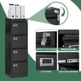 thumbnail image 6 of MIIIKO 4 Drawer File Cabinet,Metal Vertical Filing Cabinets with Lock,Storage A4/F4/Letter/Legal for Home Office-Assembly Required (4 Drawer-Black), 6 of 6