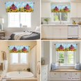thumbnail image 3 of Curtain Valance for Windows, Farm Yellow Sunflower Leaves Kitchen Valances Rod Pocket Short Curtains, Farmhouse Barn Stars Window Valance for Bedroom Bathroom Living room 54x18in, 3 of 9