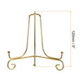 thumbnail image 2 of Unique Bargains 2Pack 5 Inch Plate Stands for Display Iron Folding Easel Plate Holders, Gold, 2 of 5