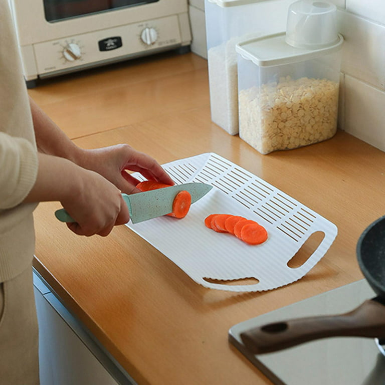 Cutting Board Plastic Foldable Wall-mounted Kitchen Chopping Cutting Board  Strainer Pizza Mat