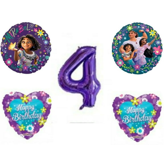 Encanto Happy 4th Birthday Party Balloons Decorations Supplies Madrigals Movie