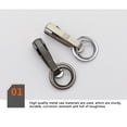 thumbnail image 4 of Bewildely Clip de bolsillo llavero de metal portátil al aire libre traje de viaje llavero hombres llavero bolsa organizador reutilizable Artesanía Gris oscuro Bewildely HA073992-01, 4 of 6