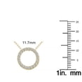thumbnail image 4 of SZUL Women's 1/4 Carat TW Lab Grown Diamond Circle Pendant in 14K Yellow Gold, 4 of 5