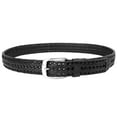 thumbnail image 2 of Falari Men Leather Hand Braided Belt Stainless Steel Buckle Casual Dress Belt 9011, 2 of 7