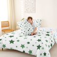 thumbnail image 4 of Manfei Kawaii Stars Full Size Comforter Sets,Lovely Polka Dot Bedding Comforter Set,Green White,Colorful Stars Reversible,3pcs,1 Comforter and 2 Pillowcases, 4 of 7