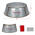 thumbnail image 4 of Patiojoy Galvanized Christmas Tree Ring Metal Tree Collar w/ 30 Inch Diameter Base Silver, 4 of 10