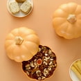 thumbnail image 1 of Support à Collations Citrouille Empilé Halloween Plateau à Collations Citrouille Divisé avec Couvercle Boîte à Collations Citrouille avec 3 Compartiments Bol à Collations Citrouille Support, 1 of 6