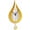 Gold+white, variant on 20.4 Inch Large Silent Modern Decoration Wall Clock with Pendulum Arabic Numerals Water Drop Battery Operation for Home Living Room Bedroom(Gold+White)