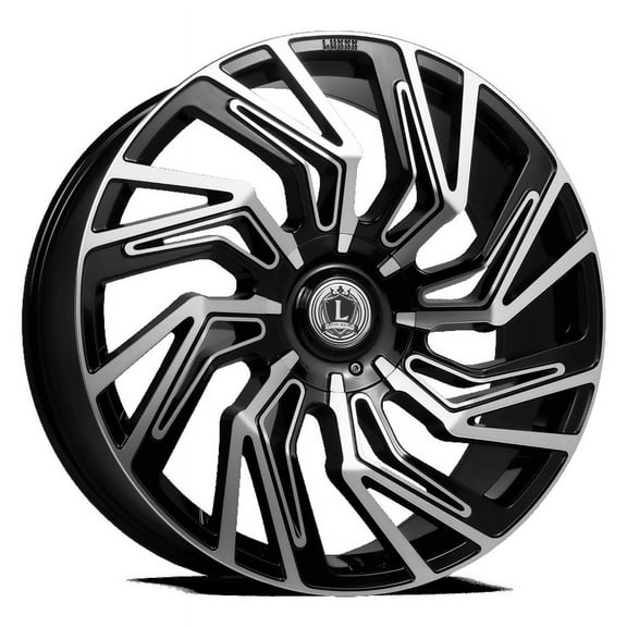 LUX28 22X9 6135/139.7 30 87.1 Gloss Black Machined Face