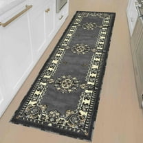 HR HANDCRAFT RUGS, Livingroom Rugs Bohemian Rugs, Shed Free Stain Resistant Easy Clean, Gray Beige and Multi, 2' x 7' Runner Rug