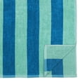 thumbnail image 3 of Mainstays Cabana Stripe Cotton Blend Beach Towel, 58" x 28", Teal & Green, 3 of 4