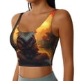 thumbnail image 2 of Honeii Sunset Maple Tree Fox patten Workout Crop Tank Top for Women Yoga Tank Tops Athletic Sports Shirts Exercise Undershirts,Sports Bra,Sports vest-Large, 2 of 8