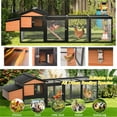 thumbnail image 5 of Aukfa 106" Large Chicken Coop Wood Chicken Run Cage w/ Nest Box for Outdoor, Backyard, Brown, 5 of 9