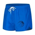 thumbnail image 4 of Mens Swim Trunk Basketball Quick Dry 2 In 1 Bathing Suit Swimming Board Shorts Mesh Lining Blue L, 4 of 6
