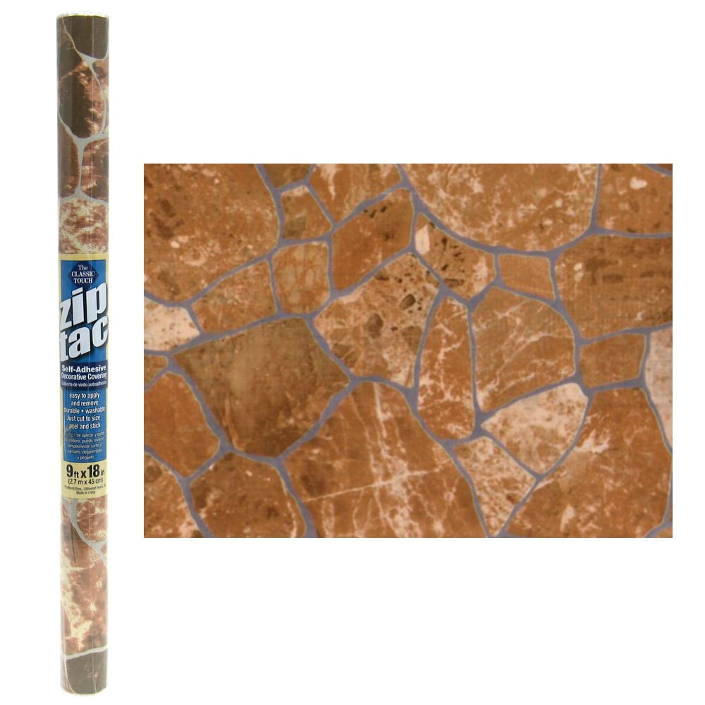 Zip Tac Self Adhesive Decorative Shelf Liner Flagstone Design 9
