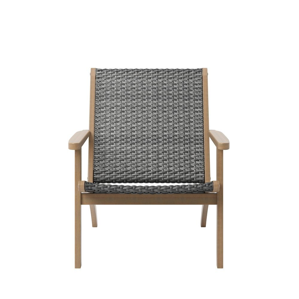 Outdoor Escape Gray Club Chairs Set of 2, Comfy Patio Chair for Outdoor Seating