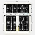 thumbnail image 2 of Farmhouse Kitchen Window Curtains Valance and Tier Set 36 Inch Wooden Full of Love Happiness Rod Pocket Short Tier Curtain, Vintage Small Drapes for Kitchen Decor, 2 of 6