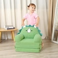 thumbnail image 5 of Foldable Kids Sofa, Sherpa Teddy Bear Toddler Couch with Tri Folding Foam Cushions, Comfy Kids Couch for Kids Age 3-6, 5 of 13