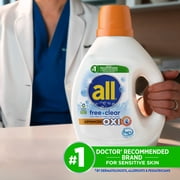 all Free Clear Liquid Laundry Detergent, Oxi, 154oz, 103 Loads