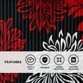 thumbnail image 2 of Comfort Spaces King/Cal King Size Quilt Set, 3-Piece Floral Bedspread Bedding Set, Red and Black Coverlet Set for All Season, Lightweight Comforter Set, 2 of 6