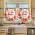 thumbnail image 2 of Yayeee Kitchen Curtains Set of 2 Light Filtering 57"x24" Over Sink Window Panels, Leaves Pattern, 2 of 7