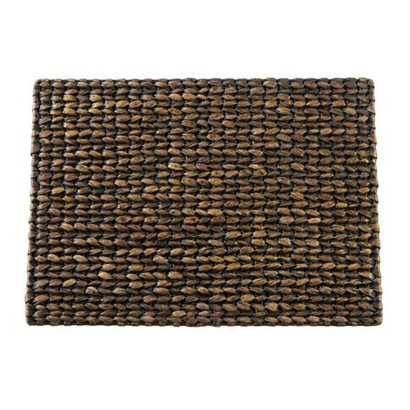 SARO Water Hyacinth Woven Table Placemats Black - Set of 4