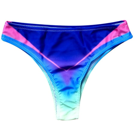 Bikini Thongs for Women Woman Printed Bathing Beach Wear Swimming Bottoms Swim Suits Trendy 2025 Multicolor