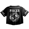 thumbnail image 3 of Lotusprinthandmade Personalized Pisces Zodiac Crop Top Baseball Jersey XS-XL Multicolor, pisces zodiac crop top shirt, pisces zodiac crop top baseball jersey, 3 of 5