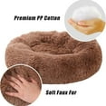 thumbnail image 4 of Calming Dog Bed, Dog Beds Fits up to 25 lbs Pets, Fluffy Donut Dog & Cat Bed Washable, Round Anti Anxiety Dog Bed, Small Dog Bed with Non-Slip Bottom (Khaki, 24" x 24"), 4 of 6