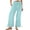 Blue, variant on Womens Plus Size Wide Leg Pants Summer High Waist Bandage Flowy Casual Trousers Loose Lounge Beach Travel Vacation Clothes Blue XXXL