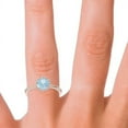 thumbnail image 5 of 2.00 Carat Round Cut Aquamarine Gemstone Latest Designer Ring for Wedding 14K Rose Gold Size 11.5 by Diamond-Capitals, 5 of 8