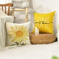 thumbnail image 5 of Home Sweet Home Spring Summer Flowers Yellow Throw Pillow Covers, 18 x 18 Inch Cushion Case for Sofa Couch Set of 4, 5 of 6