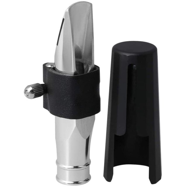 Yibuy Ensemble d'Embouchure de Saxophone Ténor Jazz 8 Pièces de Rechange Saxophone Argent