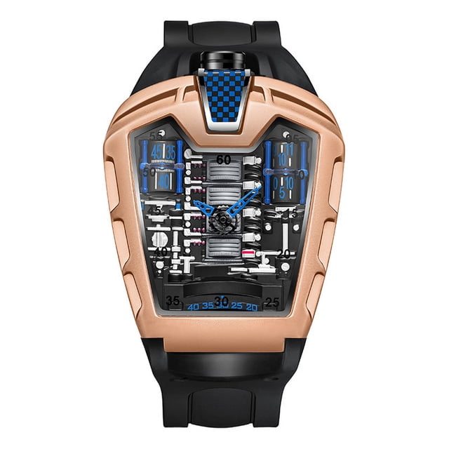 Reloj de cuarzo genérico deportivo para hombre, 45 mm, resistente al agua, silicona