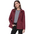 thumbnail image 1 of INSPIRE CHIC Veste Utilitaire pour Femme Unie à Taille Coulissante avec Poches à Rabat, 1 of 6