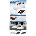 thumbnail image 7 of Men's Casual Sneakers, Faux Leather Lace-Up Low Top Walking Shoes, Everyday Fashion Shoes, 7 of 7