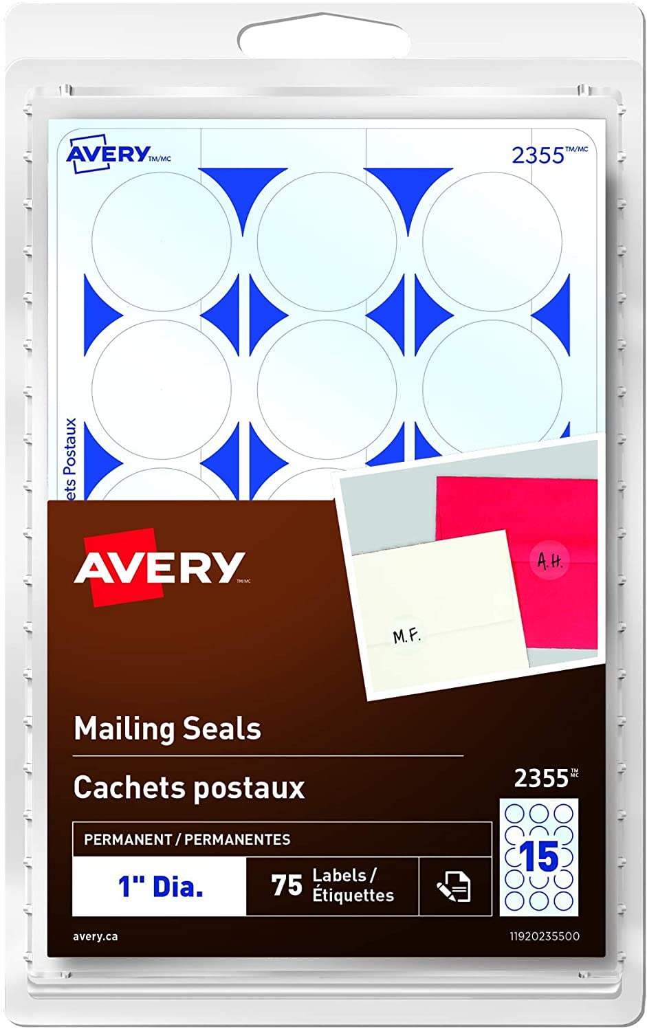Avery Clear Mailing Seals for Envelopes, Wedding Invitations, Permanent