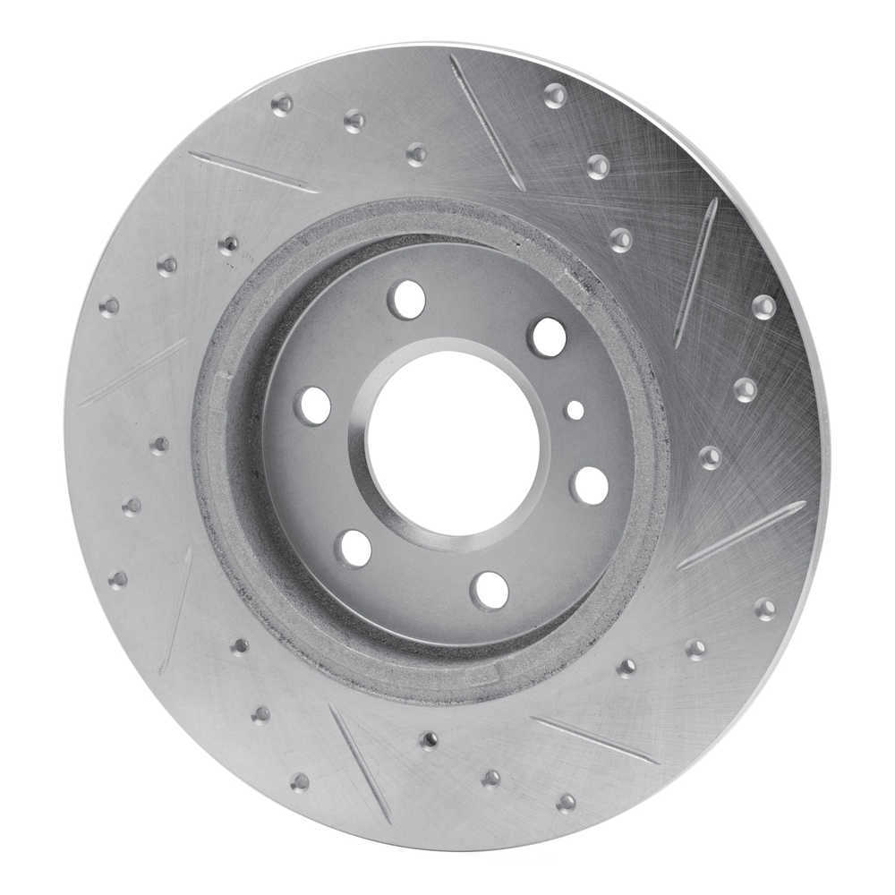 Dynamic Friction Company 631-52028L DFC Brake Rotor - Drilled And Slotted - Silver